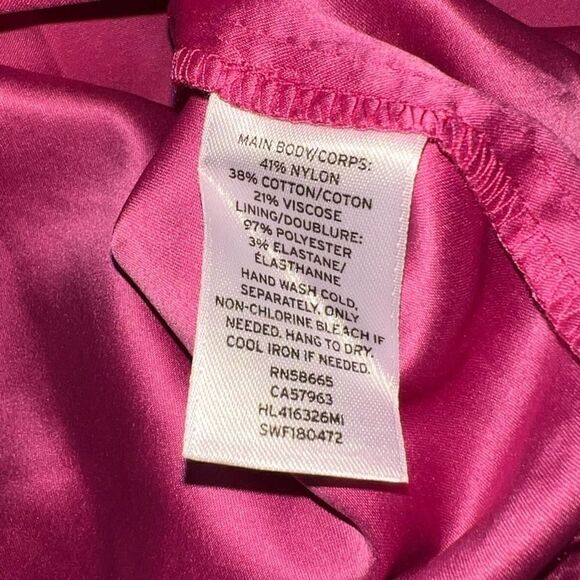 Chelsea28 magenta lace v neck fit and flare midi dress size 2 - Picture 10 of 12